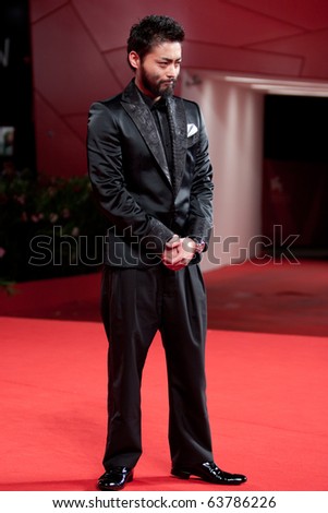 VENICE, ITALY - SEPTEMBER 9: actor Takayuki Yamada on red carpet for movie premiere of  \