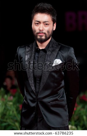 VENICE, ITALY - SEPTEMBER 9: actor Takayuki Yamada on red carpet for movie premiere of  \