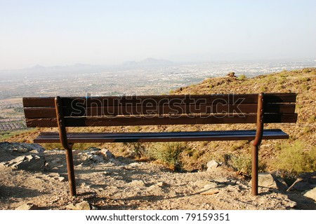 Bench on top of South Mountain