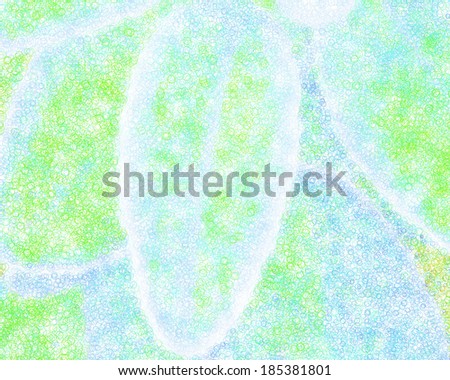 Leaf shape green circle pattern background