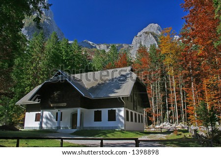 alpine mountain cottage in Vrata Valley in Slovenia