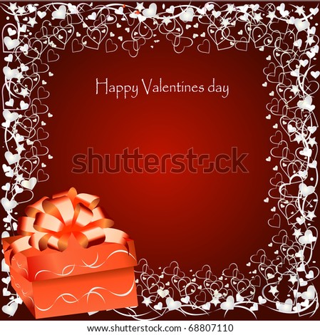 Beautiful background with a framework a vintage style the Valentine\'s day it is possible to place any text