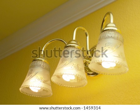 Light fixture with energy saving bulbs