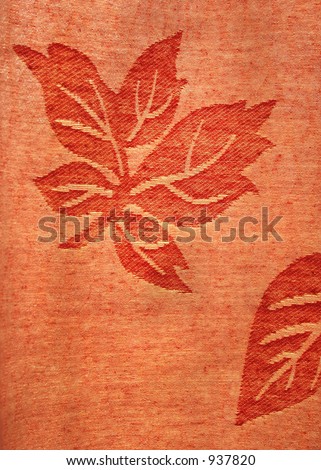 Leaf motifs on a piece of fabric.