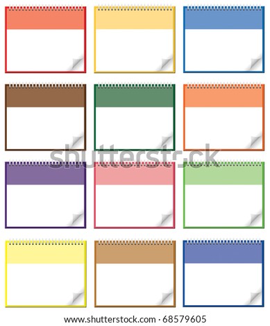 Blank Calendar Page on Blank Calendar Pages Stock Photo 68579605   Shutterstock