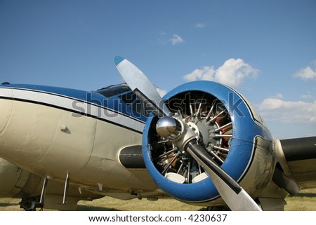 Twin engine plane
