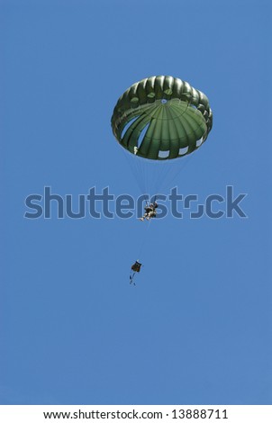 National Guard soldier parachute training