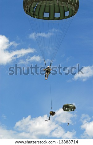 National Guard soldiers parachute jump training