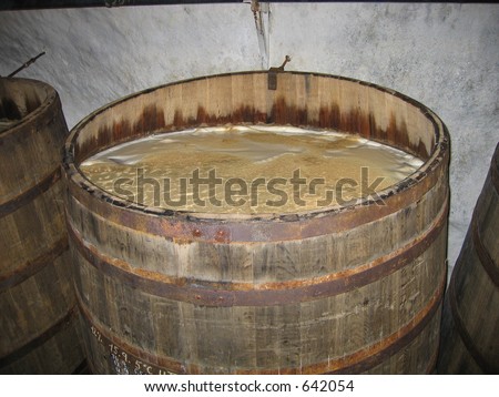Beer Production Wood Barrel