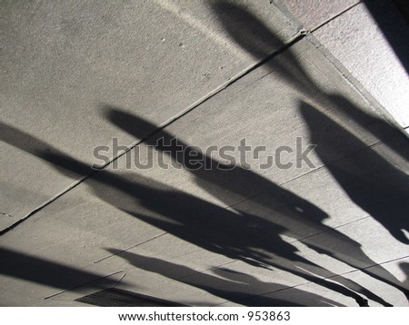 New York Street People Shadows Silhouettes