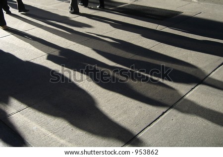 New York Street People Shadows Light Show