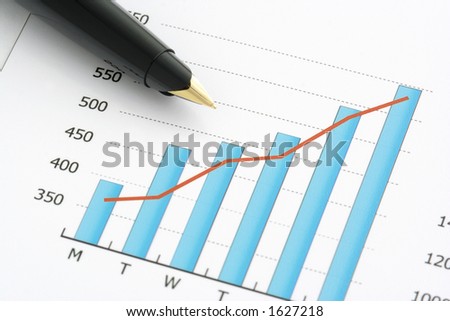 Close-up shot of a pen on chart.