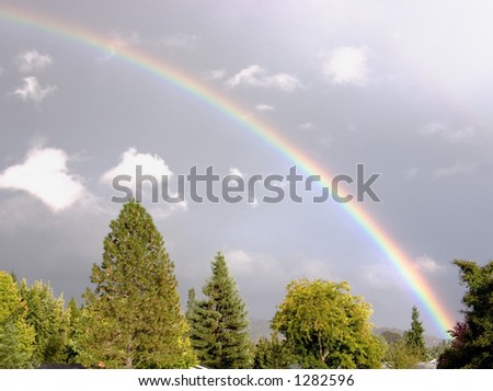 rainbow during a storm