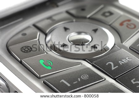 Cellphone Call button closeup