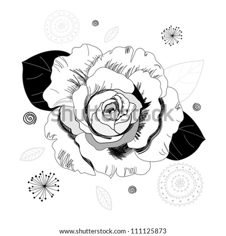 Sketch Of Roses Stock Vector Illustration 111125873 : Shutterstock