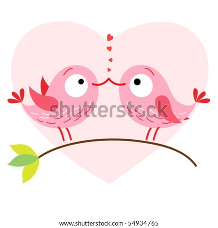 Love Bird on Love Birds Stock Vector 54934765   Shutterstock