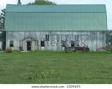 old barn with new roof