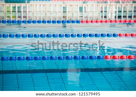 empty swimming pool with many lanes.
