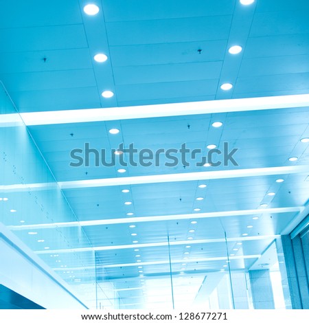 Modern Ceiling Of Office Center.