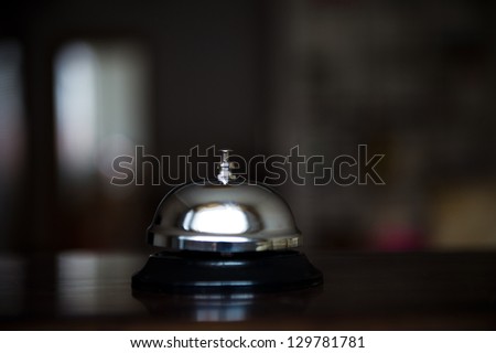 Service Bell At An Hotel Table.