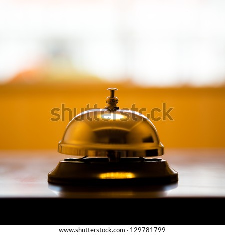 Service Bell At An Hotel Table.
