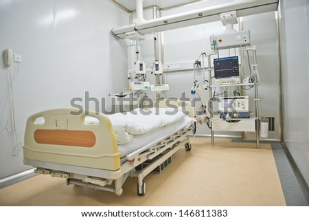 A Hospital Bed Waiting The Next Patient.