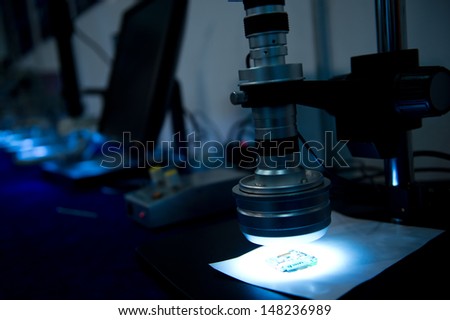 electron microscope in science modern laboratory.
