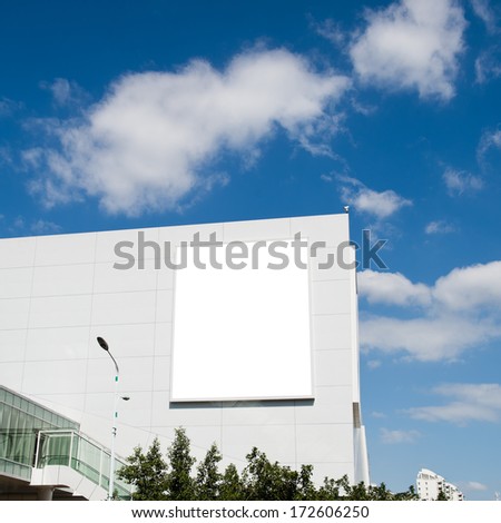 Blank billboard with copy space ready for design in the city.