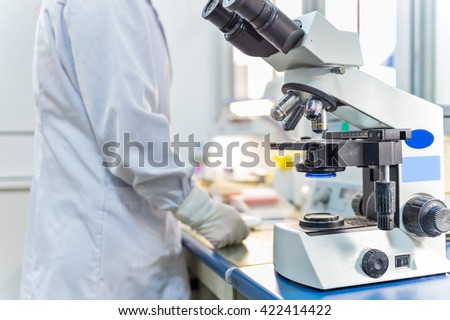 A scientist working at laboratory