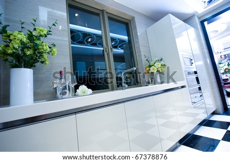 A clean modern kitchen in a modern home