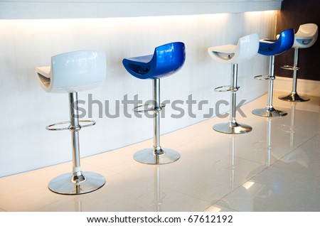 beautiful bar with bar chairs