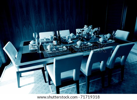 Table set for a elegant dinner in China.