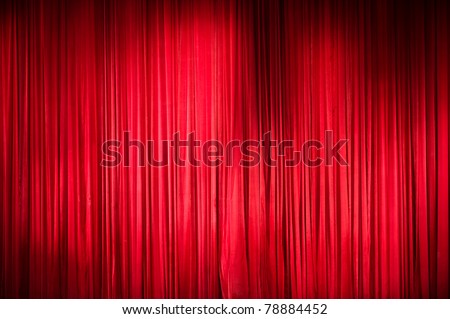 plush red velvet theater curtains.