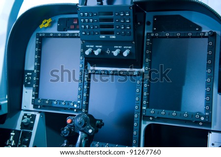 Internal of Cockpit - Aircraft Registration and Visible logo removed
