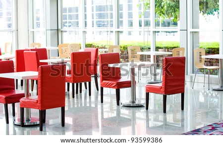 office bar with many chairs and table.