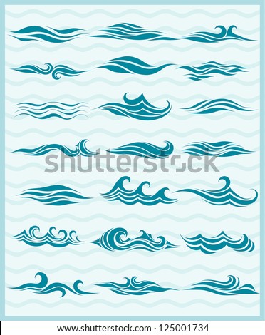 set vektor waves from element of the design set vektor waves from element of the design
