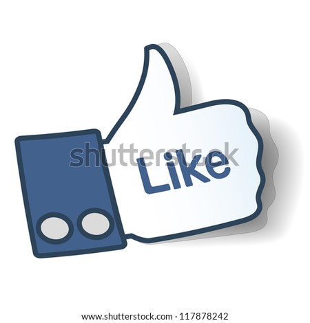 Like sign Thumbs up symbol from paper used in social networks Vector eps10 illustration Like sign Thumbs up symbol from paper used in social networks Vector eps10 illustration