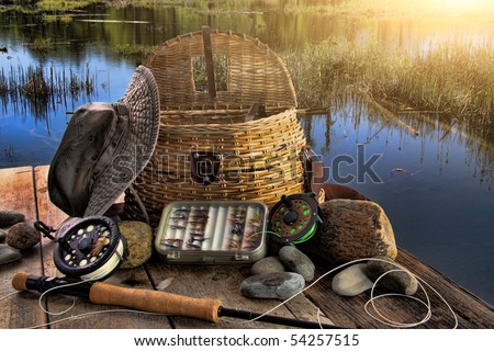 fishing rod clipart. fly-fishing rod with