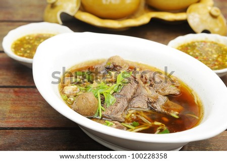 pho - vietnamese beef noodle soup - thai noodle with beef and meat ball