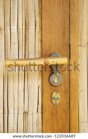 bamboo - bamboo texture - bamboo door and key hole - door - house door - wood texture