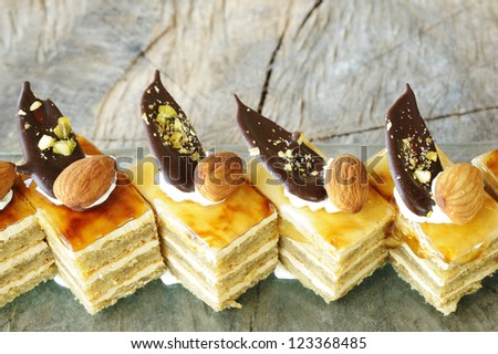 mocha cake with almond and chocolate - mocha coffee cake with almond chocolate