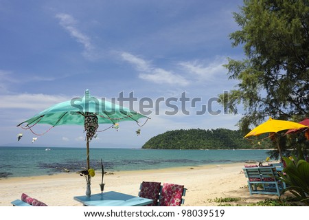 Andaman Sea at Ranong Thailand - island in thailand