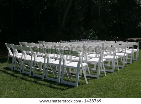 chairs set up for outdoors event