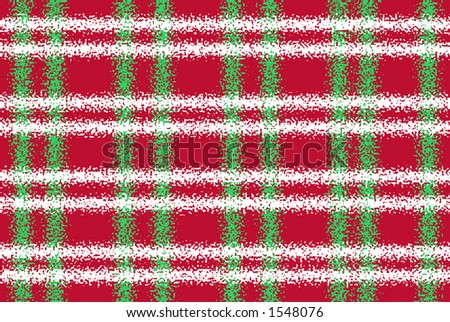 red white and green checked plaid background, computer generated