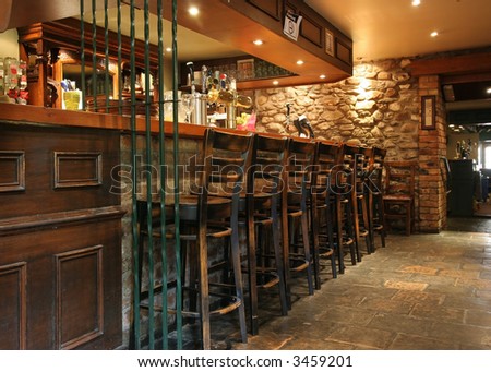 bar at old pub