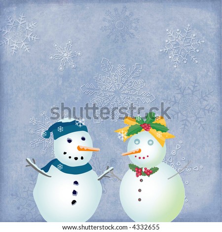 adorable snow couple