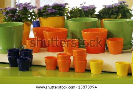 colorful planters