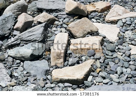 large rocks and stones