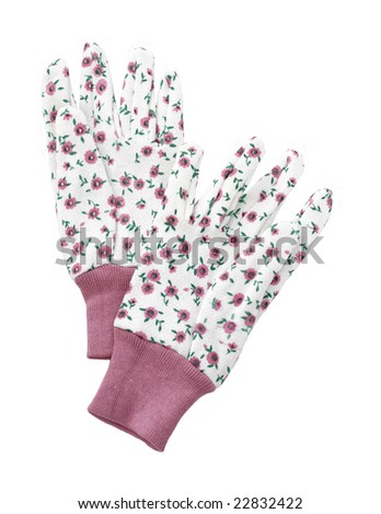 gardening gloves isolated on white 