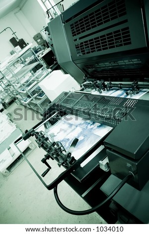 Offset Printing Machine in print shop
